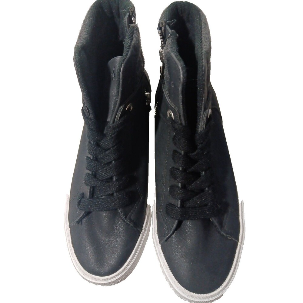 Blowfish Malibu Rezzie Sneakers Black Suede Lace Up High Top 8 M Women #MH025